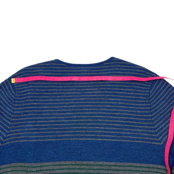 Talbots Womens Stripe Heavy Pure Merino Wool Open Front Duster Cardigan Sz XL - Picture 12 of 12